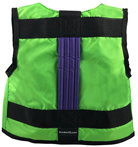 Kinderlift Childrens Ski Safety Vest - Lime Green & Purple