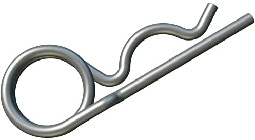 3.2mm Pasador de Chaveta Cotter Pins R (Paquete de 25) Pasador de Resorte de Doble Bobinado para Sujetar los Pernos y las Horquillas en su Lugar - Zincado de alta Resistencia Certificación DIN 11024