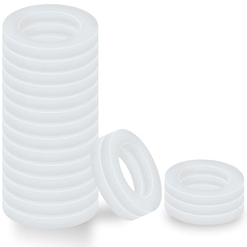 Drenky Rondelles en Caoutchouc,1/2 Pouce Joint Torique Blanc Joints Bague D'étanchéité pour Les Réparations de Plomberie et de Conduites D'eau,20 Pièces
