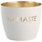 Windlicht Madras Namaste Eisen Höhe 8,5 cm weiß Gold