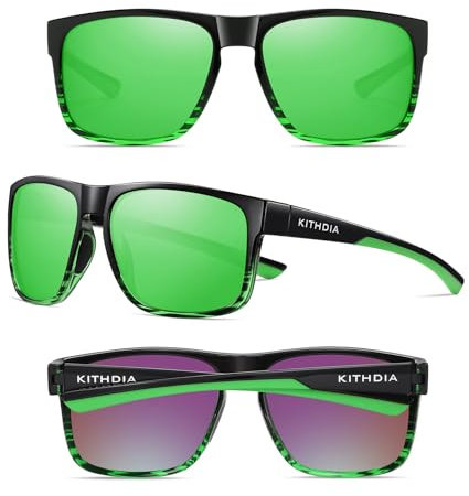 KITHDIA Gafas de sol polarizadas hombre/mujer; Marcos retro/clásico/elegante; Golf de moda/conducción/pesca/turismo/gafas de sol deportivas al aire libre S5531