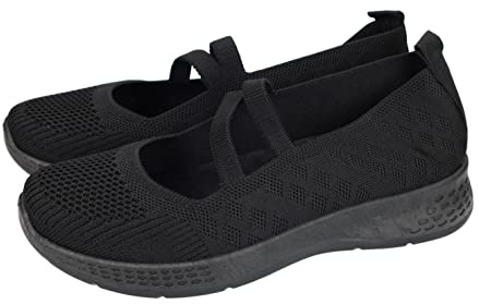 ZAPATOP 7-G701A Bailarinas de Verano en Color Negro para Mujer, Hechas en Textil, con cordón elástico para Ajustar, Plantilla Extraible y Piso de Goma Mujer Manoletinas Negro 37