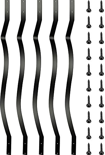 VEVOR Balustres de terrasse en métal, 82 x 2,5 cm, balustre d'escalier en fer lot de 51, avec vis, pour terrasse en bois et composite, balustre garde corps élégant pour escalier extérieur, porche