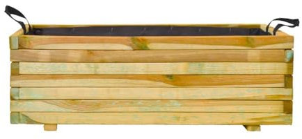 TheGoodGarden Jardinera de madera Mirabell para exterior, 40 x 90 x 30,5 cm, color natural