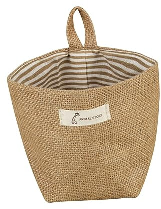 MAGICLULU cesta de almacenamiento juguete bolsa de almacenamiento colgante cesta colgante s de yute bolsas de cuerda contenedor pequeño pequeños sacos colgando Yellow