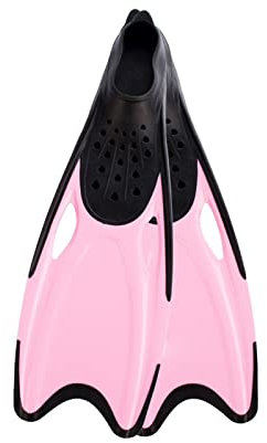 ETZRYSYB Flipper professionella dykfenor vuxna justerbara simskor silikon långa nedsänkbar snorkling fot monofena surfflippers (rosa, S)