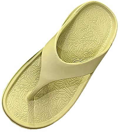 Beach Slippers Men Women - Flip Flops Wedge Heel Platform Flip Flop Outdoor Toe Separator Summer Toe Post Mules Soft Toe Sandals Lightweight Toe Post Sandals Open Toe Breathable Casual Shoes, Green, 8