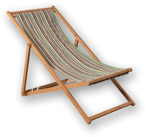 SiestaGarden Liegestuhl Klappbar – Liegestuhl Holz Klappbar bis 120 kg - Sonnenliege aus Buchenholz ohne Armlehne mit 3 Stufige Rückenlehnenverstellung