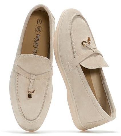 100% Genuine Leather Loafers for Women Slip-on Moccasins Womens Loafers