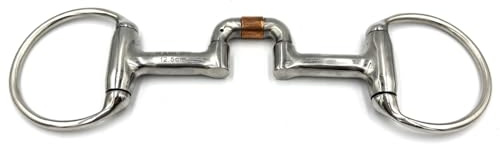 Equine Smile ES0257 JW Olive Head Bit Double Broken with Copper Roller Stainless Steel Bit Thickness 12 mm (14.5 cm)