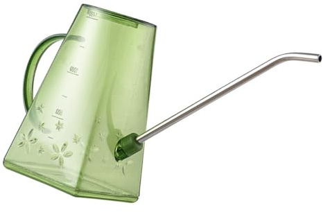 DECHOUS Regadera Transparente Boquilla Larga 1.4l, Hervidor de Agua para Regar Plantas Interiores y Exteriores, Herramienta Ligera y Práctica para Jardinería