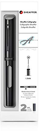 Sheaffer Black Calligraphy Pen with Fine Nib and Black Trim