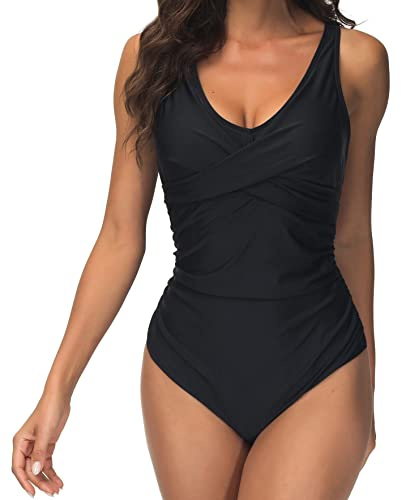 Sweetneed chida yi Costume Intero Donna Costume Intero Sportivo Costumi Interi con Coppe Imbottiti Push Up Costume Contenitivo Pancia Curvy Beachwear