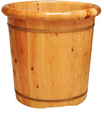 SilteD Sauna Wooden Bucket,Spa, Sauna,Soak,Handmade Massage Bucket Foot Bath,Foot Spa Wash Bucket Feet Bath Basin Tub Present