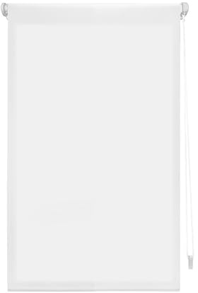 INTERBLIND | Estor Premium Enrollable EasyFix Translúcido Liso 42x180 cm (Ancho por Alto) - Estor Premium Montaje SIN Herramientas Medida Tela 39x175 cm - Estor Enrollable SIN TALADRAR Color Crudo