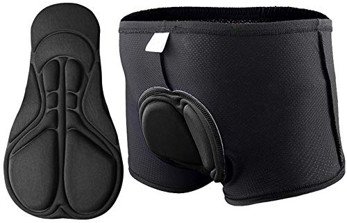 Cycliste Homme Short de Cyclisme Unisexe avec Coussin en Gel Respirant et épais for VTT, Pantalon de vélo Solide et Confortable Cuissard Velo Homme Cycliste(Black,M)