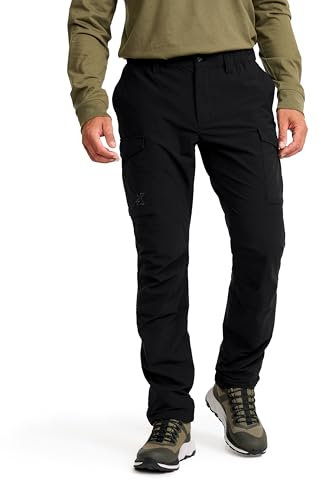RevolutionRace Adventure Cargo Stretch Pants für Herren, Wanderhose für viele Outdoor-Aktivitäten, Black, M