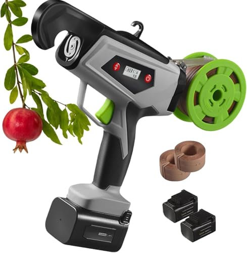 GAYAYAS Strumento Elettrico per Legare i vigneti, Macchina per Legare Le Piante da Giardino, Il Diametro Massimo del Fascio è di 2,5 cm, Macchina per Legare i vigneti, per lamponi, pomodori