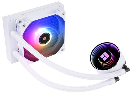 Thermalright Frozen Notte 120 ARGB White Liquid CPU Cooler 120 mm PWM Ventola con velocità ARGB-Up 2000RPM, per AMD/AM4/AM5, Intel LGA1150/1151/1200/1700/1851, bianco