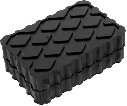 FLFHDUP Elevador Coche Accesorios para Gatos 2 uds Amortiguador de Coche Bloques de elevación Piso Remolque estabilizador Gatos Almohadilla Piezas Almohadillas de Viaje Negro