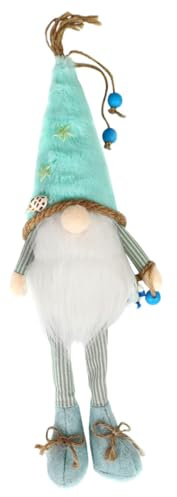 CONGARTENO Adorno Rudolph Enano de Verano de Peluche y Madera para Mesa | Decoración de Temporada, Figuritas para Gabinete y Mesa, Obsequio Festivo, Estilo Náutico