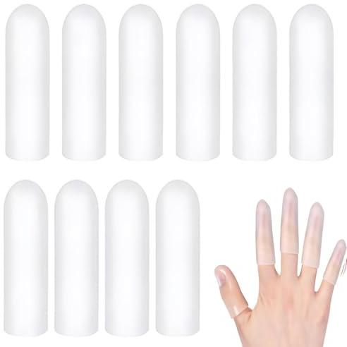 HABNI 10 Pcs Protectores De Dedos De Gel Protezione Per Dita Protectores De Gel Para Pulgares Fundas Protectoras De Gel De Silicona Para Cunas Para Dedos Adecuado Para El Pulgar