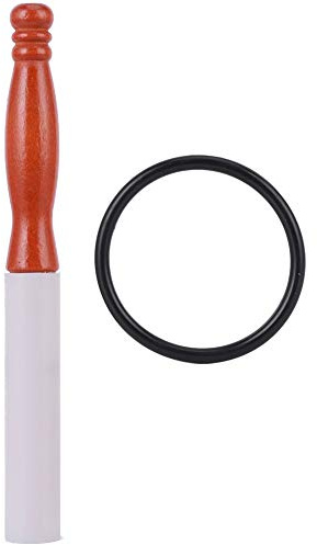 Bâton de maillet pour bol chantant, manche en bois en caoutchouc pour bols sonores en cristal, accessoire durable de 9,5 cm avec pointe en caoutchouc souple, pour la méditation,