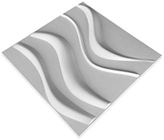 PVC 3D Wandpaneel Dekorative Wand Decke Fliesen Verkleidung Tapete Wasserdichte Wellen-2 (04)