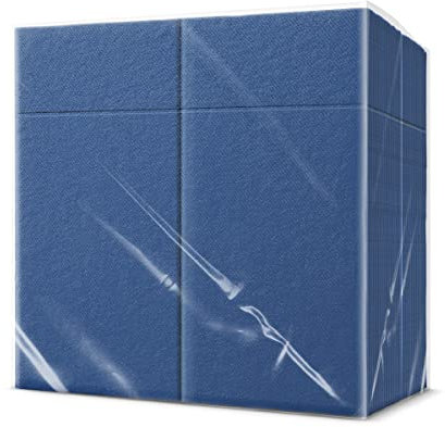 PAW - Besteckservietten aus Airlaid - Stoffähnlich (39 x 40 cm 1/8 falz) | 50 Stück | HoReCa | Ideal für Hochzeit, Taufe, Kommunion, Geburtstag | Serviettentaschen für Besteck | Dunkelblau