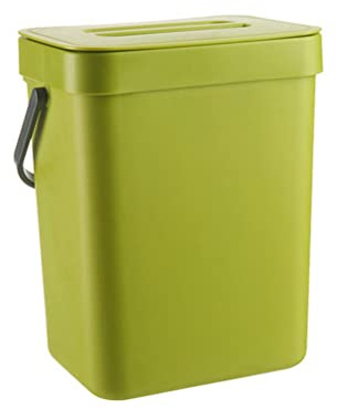 3L Köksavfallskärl PP Material Flip-top Design Tryckring Bärbart Handtag, Hushållsbänkskiva Behållare med Lock (1#)