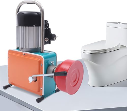 Limpiador de tuberías eléctrico, 1000 W, máquina de limpieza de desagües, 400 r/min, adecuada para tuberías de 20-150 mm de diámetro, desatascador de desagües, baño y cocina