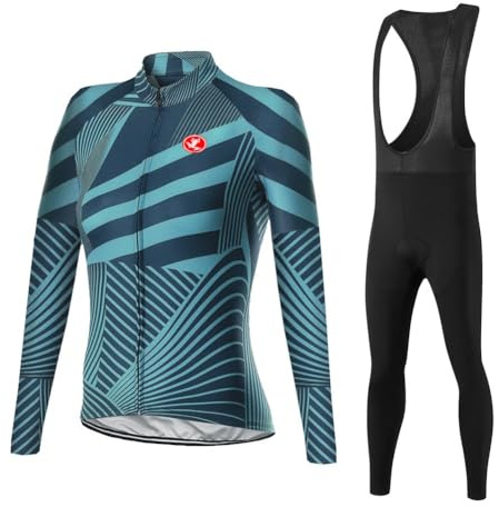 UGLY FROG Radbekleidung Langärmeliges warmes Damen Wollfutter Radhose mit Kissen 20D Gel