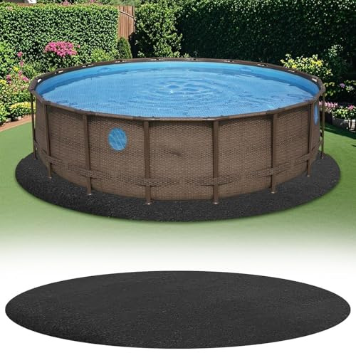 Pekoluta Bodenplane Für Runden Pool, 250/305/370cm Runde Poolmatte, Poolunterlage Bodenschutzplane Bodenmatte Poolunterlage Matte, Für Outdoor Whirlpools Swimmingpool