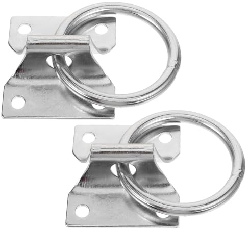 SHINEOFI Anneau d'attache pour Cheval en Fer Argenté 2 Pièces pour Écurie
