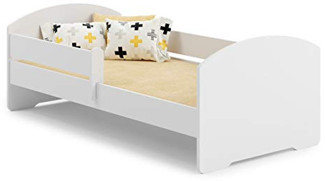 MEBLEKO Letto per bambini 140 x 70 cm con materasso e barriera protettiva