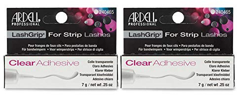 Ardell LashGrip Eyelash Adhesive for Strip Lashes – Clear Eye Lash Glue Long-Lasting, 0.25 oz, 2-Pack