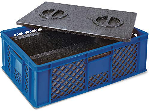 Stapelkorb mit EPP-Isolierbox, LxBxH 600x400x240 mm, blau