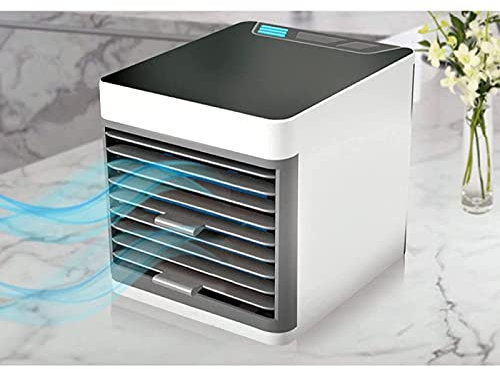 VVLXRIC Rinfrescatore D Aria Portatile - L'Aria Purifica Climatizzatore da Camera - USA Solo Acqua Pulita Mini Condizionatore USB, per Qualsiasi Stanza, Ufficio, Viaggio, Campeggio