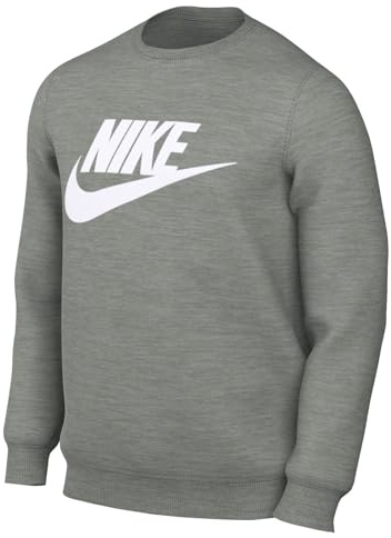 Nike Sportswear Men Club Bb Crew Gx, Dk Grey Heather/Cool Grey, DQ4912-063, S