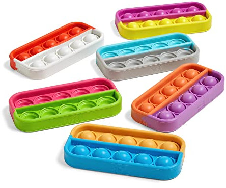 Learning Resources Sensorik-Poppits 10er-Blöcke, 10er-Blöcke für den Matheunterricht, Stressabbau-Spielzeug zum Eindrücken, Feinmotorik-Spielzeug, drücken und zählen