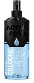 NISHMAN Aftershave Cologne 09 - Marine 150ml – Refreshing After Shaving Spray Lotion for Men - Scent of Sandalwood, Bergamot, Lemon, Rose & Lily - Mens After Shave Cologne