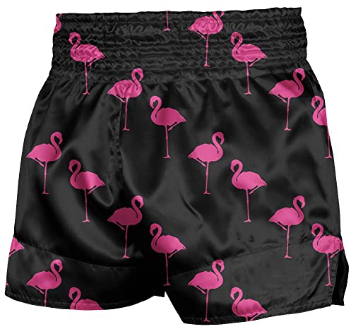Flamingos Printed Muay Thai Shorts Boxing Shorts Women Girls Trunks Kick Martial Arts Training Gym Clothing
