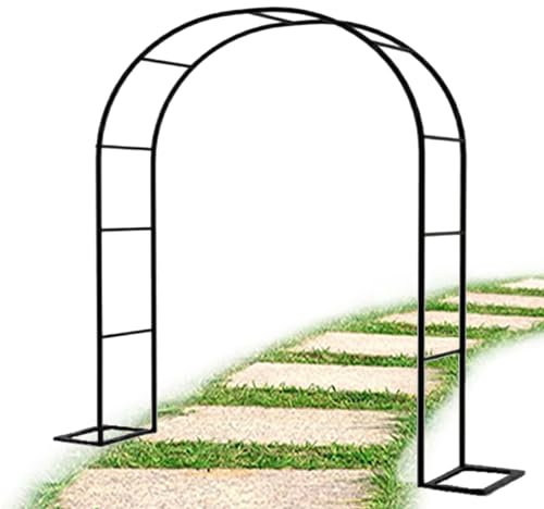 Forte Arco Da Giardino Traliccio Per Rose In Metallo, Altezza 220 Cm, Larghezza: 120~350 Cm, Larghezza Laterale 40 Cm, Cornice Per Piante Per Varie Piante Rampicanti, Decorazioni Nuziali (Size : W2