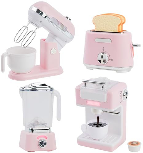 Kinderküche Spielset,Küche Rollenspiel Set mit Kaffeemaschine,Mixer, Mixer und Toaster mit Realistischen Lichtern und Geräuschen,Küchenspielzeug Rollenspiele Geschenke für Mädchen Jungen 3 4 5 6 Jahre
