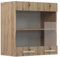 Vicco Küchenglasschrank R-Line, Glashängeschrank, Artisan-Eiche/Goldkraft Eiche, 60 cm