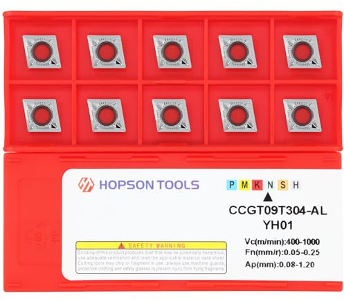Hopson Tools CCGT09T304-Aluminium vändbara plattor, HM skärplatta för bearbetning av aluminium eller färgmetaller, 10 stycken
