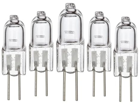 5 x G4 220V halogenlampor 35W 50W Glaskapsellampor, högtemperaturbeständiga, för spishäll, gashäll ugnslampa byte 50W -5st