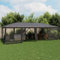 Somanki Partyzelt mit 12 Mesh-Seitenteilen Anthrazit 8x4 m HDPE, Pavillon, Faltpavillon, Canopy, Gartenpavillon, Rennzelt, Partyzelt, Arbeitszelt, Canopy Tent - 4010074