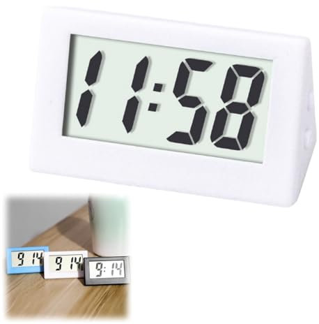 Small Digital Travel Clock,Small Digital Clock,Digit-al Cloc-k Battery Powered Only,LED Digit-al Electronic Cloc-k,Travel Clo-ck,Non Ticking Alarm Clo-ck,Bedside Cl-ocks,Sm-all Alarm Cl-ock,White