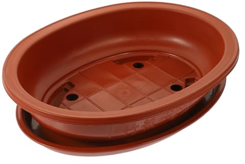 BESTonZON Pot De Plantation Plastique Ovale pour Bonsaï Intérieur Et Extérieur avec Drainage Fond pour Salon Chambre Et Jardin